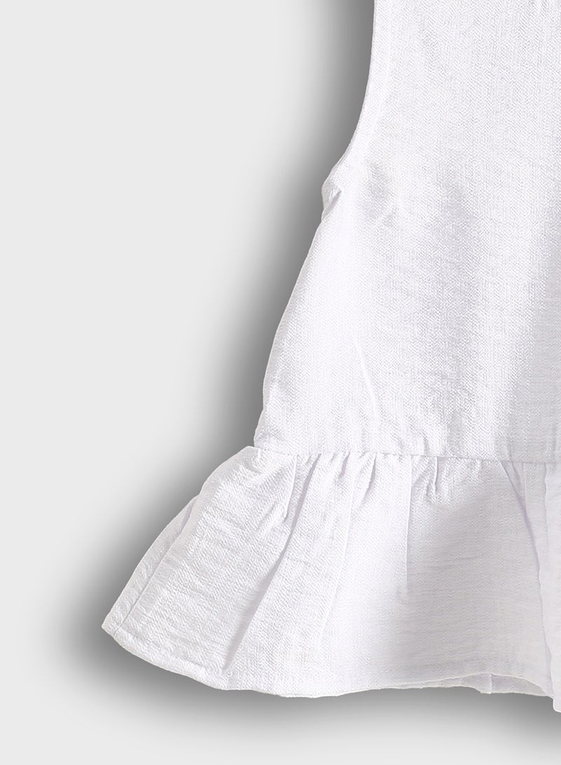 ال سي وايكيكي تيشيرت بيبي بناتي بدون أكمام برقبة دائرية - Image 3